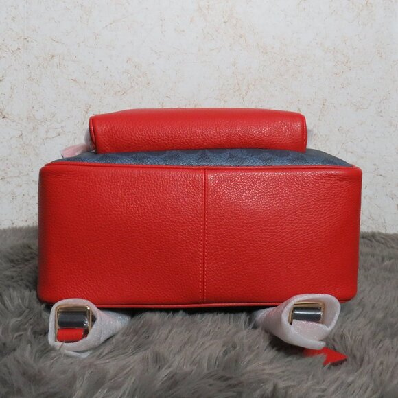 Coach Signature Court Backpack (Denim/Bold Red) - Picture 5 of 6